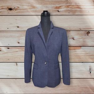 Banana Republic Wool Blend Navy Blue Blazer Jacket Size:8P